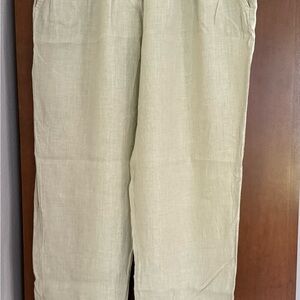 Rosso35 Khaki Linen Trousers